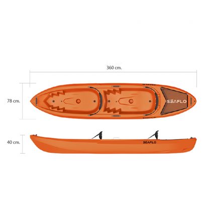Kayak Recreativo Seaflo Sit on 2 Personas. - Imagen 3